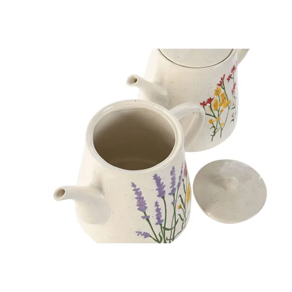 Teekannu Home ESPRIT Monivärinen Posliini 900 ml (2 osaa)