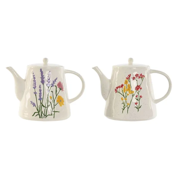 Teekannu Home ESPRIT Monivärinen Posliini 900 ml (2 osaa)
