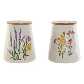 Purkki Home ESPRIT Monivärinen Gėlės Shabby Chic (2 osaa)