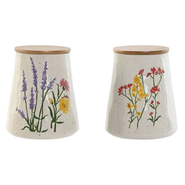 Tin Home ESPRIT Multicolour Flowers Shabby Chic (2 Units)