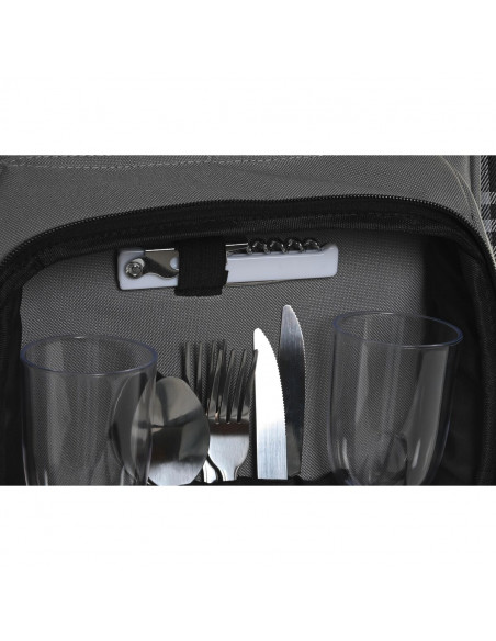 Picnic set DKD Home Decor 28,5 x 20 x 39 cm Dark grey