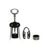 Set of Wine Accessories Home ESPRIT Black Natural Stainless steel MDF Wood 21 x 14,5 x 5,4 cm