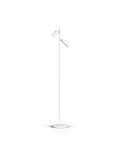 Cato Slim floor lamp flat white double GU10 mini