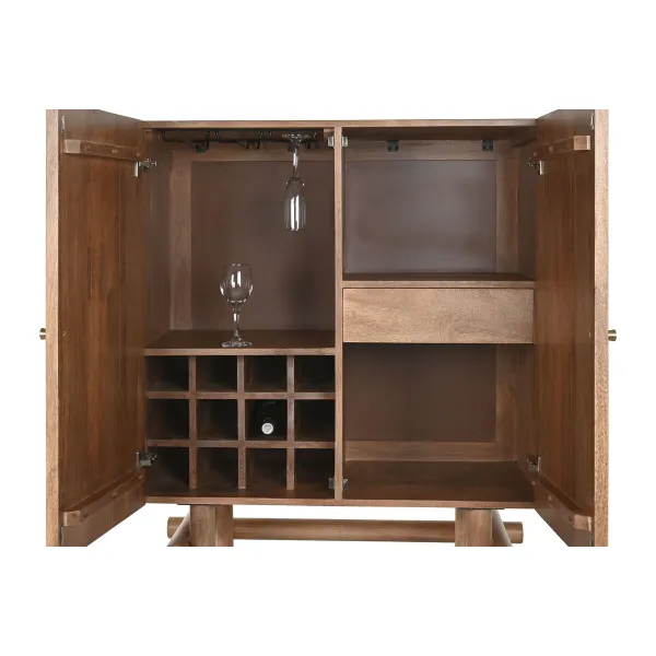 pudeļu statīvs Home ESPRIT Dabisks 90 x 45 x 156 cm