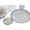 Чайник Home ESPRIT Синий Белый Стеклянный Фарфор