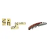 Set of Wine Accessories Home ESPRIT Brown MDF Wood 36 x 11 x 12 cm