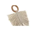 Napkin ring Home ESPRIT Natural Acacia Macrame 13 x 1 x 18 cm 4 Pieces