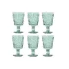Set of cups Home ESPRIT Turquoise Crystal 345 ml (6 Units)