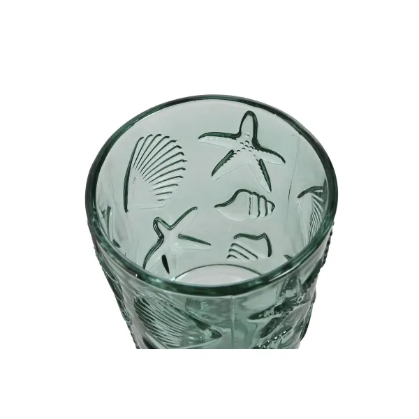 Set of cups Home ESPRIT Turquoise Crystal 345 ml (6 Units)