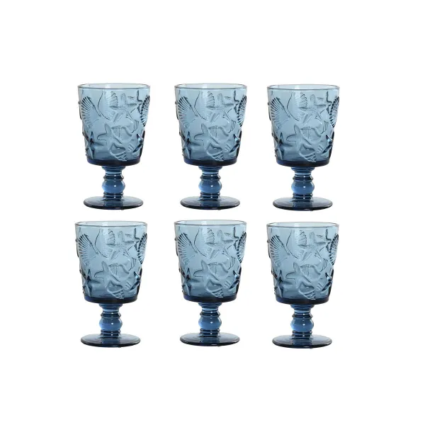 Набор рюмок Home ESPRIT Синий Стеклянный 345 ml (6 штук)