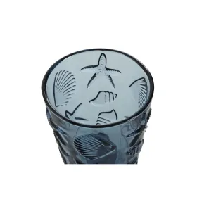 Setti laseja Home ESPRIT Sininen Kristalli 345 ml (6 osaa)