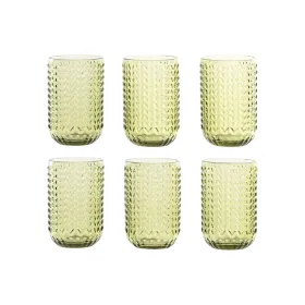 Lasisetti Home ESPRIT Vihreä Kristalli Lievennyksellä 420 ml (6 osaa)