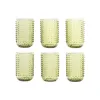 Набор стаканов Home ESPRIT Зеленый Стеклянный С облегчением 420 ml (6 штук)