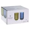 Набор стаканов Home ESPRIT Зеленый Стеклянный С облегчением 420 ml (6 штук)