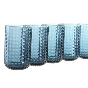 Lasisetti Home ESPRIT Sininen Kristalli 420 ml (6 osaa)