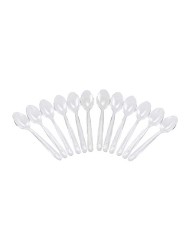 Reusable spoon set Algon Dessert Transparent 12 Units 14 cm