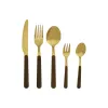 Galda piederumi Home ESPRIT Brūns Bronza Nerūsējošais tērauds ABS 17 x 7 x 24 cm 20 Daudzums