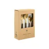 Ruokailuvälineet Home ESPRIT Ruskea Kullattu Ruostumaton teräs ABS 17 x 7 x 24 cm 20 Kappaletta