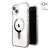 Speck Presidio Perfect-Clear ClickLock & Magsafe - iPhone 15 Plus / iPhone 14 Plus Case (Clear / Chrome Finish / Serene Silver)