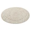 Tabletti Home ESPRIT Valkoinen Luonnollinen Bambu Rottinki 34 x 34 x 1,5 cm