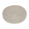 Trauku paliktnis Home ESPRIT Balts Dabisks Bambuss Rotangpalma 40 x 30 x 1 cm