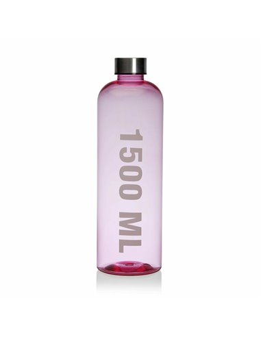 Water bottle Versa Pink 1,5 L Acrylic Steel polystyrene 9 x 29 x 9 cm