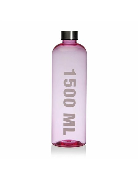 Water bottle Versa Pink 1,5 L Acrylic Steel polystyrene 9 x 29 x 9 cm