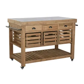 Virtuvės baldai Home ESPRIT Juoda Natūralus 142 x 75 x 96 cm