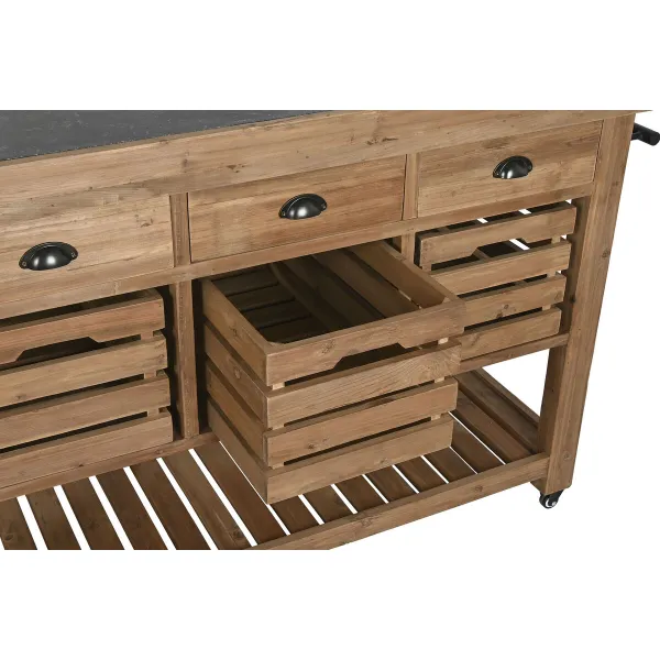 Virtuvės baldai Home ESPRIT Juoda Natūralus 142 x 75 x 96 cm