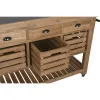 кухонный шкаф Home ESPRIT Чёрный Натуральный 142 x 75 x 96 cm