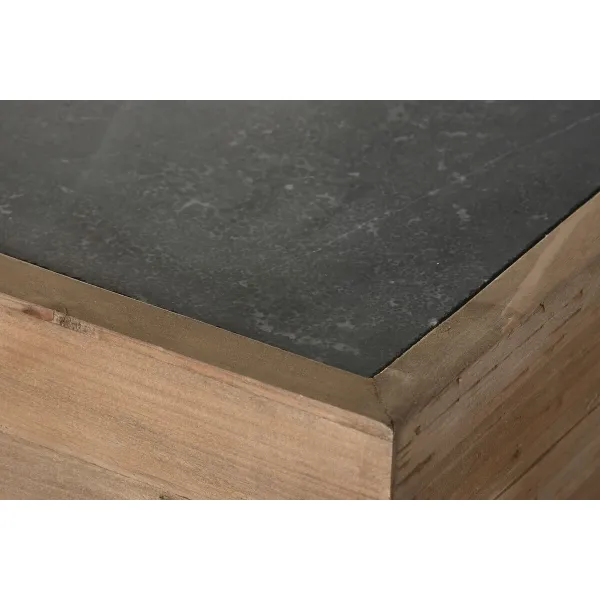 кухонный шкаф Home ESPRIT Чёрный Натуральный 142 x 75 x 96 cm