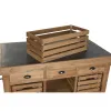кухонный шкаф Home ESPRIT Чёрный Натуральный 142 x 75 x 96 cm