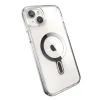 Speck Presidio Perfect-Clear ClickLock & Magsafe - iPhone 15 Plus / iPhone 14 Plus Case (Clear / Chrome Finish / Serene Silver)
