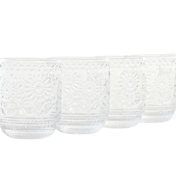 Набор стаканов Home ESPRIT Прозрачный Стеклянный С облегчением 360 ml (6 штук)