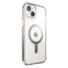 Speck Presidio Perfect-Clear ClickLock & Magsafe - iPhone 15 Plus / iPhone 14 Plus Case (Clear / Chrome Finish / Serene Silver)