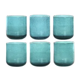 Lasisetti Home ESPRIT Turkoosi Kristalli 320 ml (6 osaa)