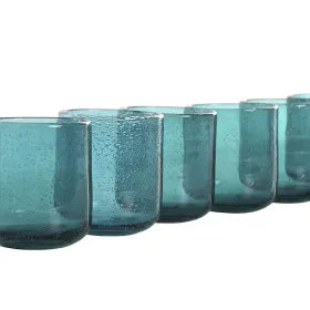 Lasisetti Home ESPRIT Turkoosi Kristalli 320 ml (6 osaa)