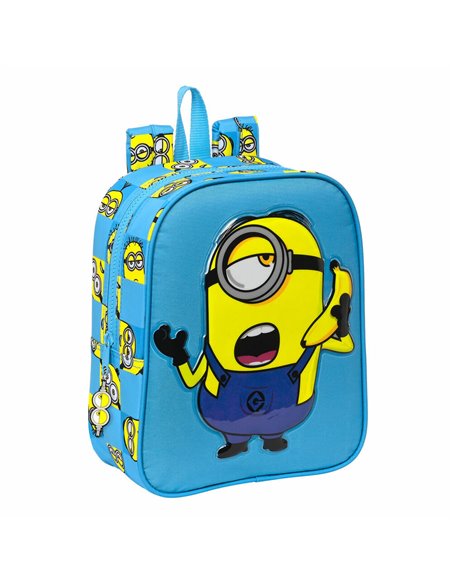 School Bag Minions Minionstatic Blue (22 x 27 x 10 cm)