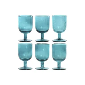 Setti laseja Home ESPRIT Turkoosi Kristalli 300 ml (6 osaa)
