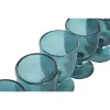 Набор рюмок Home ESPRIT бирюзовый Стеклянный 300 ml (6 штук)