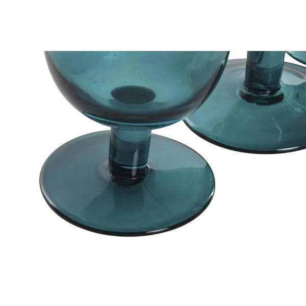 Набор рюмок Home ESPRIT бирюзовый Стеклянный 300 ml (6 штук)
