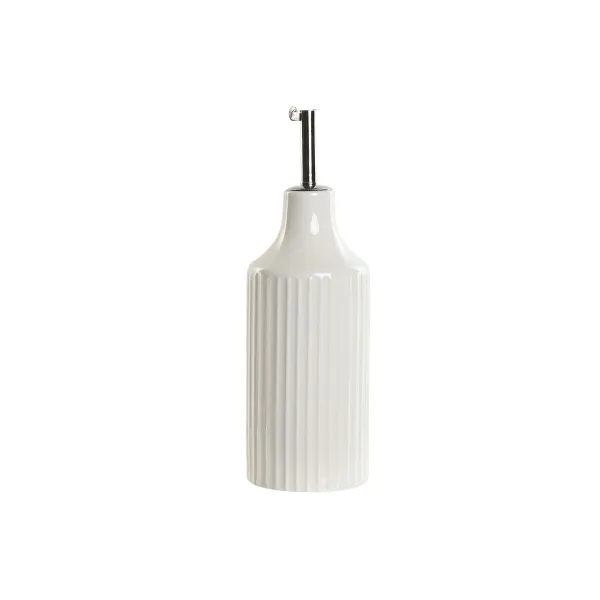 Menāža Home ESPRIT Balts Sudrabains Nerūsējošais tērauds Porcelāns Urbāns 350 ml 7 x 7 x 22 cm
