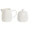 Piena un cukura trauks Home ESPRIT Balts Porcelāns 250 ml 12 x 7,6 x 9 cm 2 Daudzums