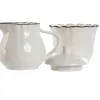 Maitokannu ja sokerikulho Home ESPRIT Valkoinen Ruskea Posliini 250 ml 12 x 8,4 x 8 cm 2 Kappaletta