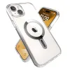 Speck Presidio Perfect-Clear ClickLock & Magsafe - iPhone 15 Plus / iPhone 14 Plus Case (Clear / Chrome Finish / Serene Silver)