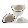 Maitokannu ja sokerikulho Home ESPRIT Valkoinen Ruskea Posliini 250 ml 12 x 8,4 x 8 cm 2 Kappaletta