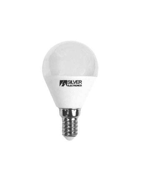 Spherical LED Light Bulb Silver Electronics ESFERICA 960714 E14 7W