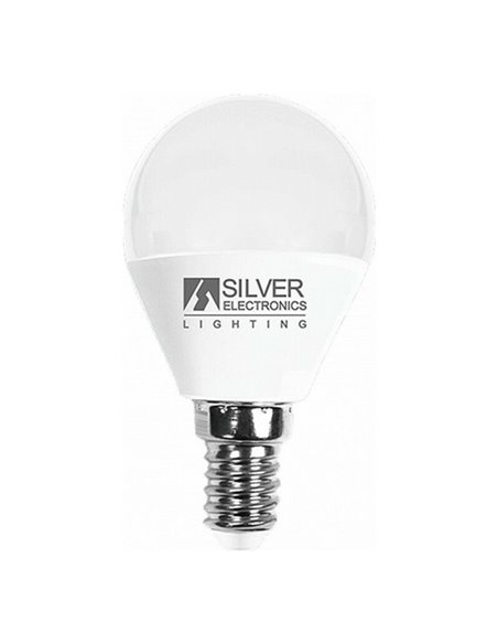 Spherical LED Light Bulb Silver Electronics ESFERICA 960714 E14 7W