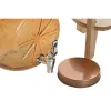 Водный дозатор Home ESPRIT Оранжевый Бамбук Стеклянный 5 L 24 x 17,5 x 24 cm