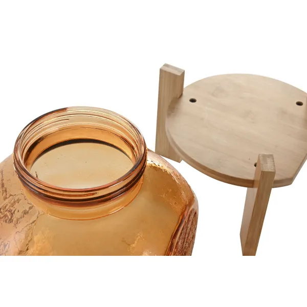 Vandens aparatas Home ESPRIT Oranžinė Bambukas Stiklas 5 L 24 x 17,5 x 24 cm